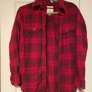 Destroyed red flannel